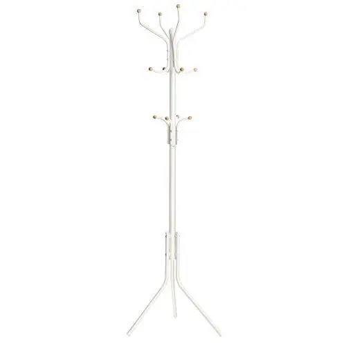 Produktbild: SONGMICS Höhe 182 cm Garderobenständer stabil Metall Kleiderständer Garderobe, weiß, RCR19W
