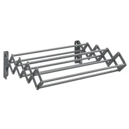 Produktbild: SONGMICS Wäschetrockner, Wandtrockner, Akkordeon-Wäscheständer, 9 gestaffelte Stangen, ausziehbar und einklappbar, Stahl, Taubengrau LLR802G01