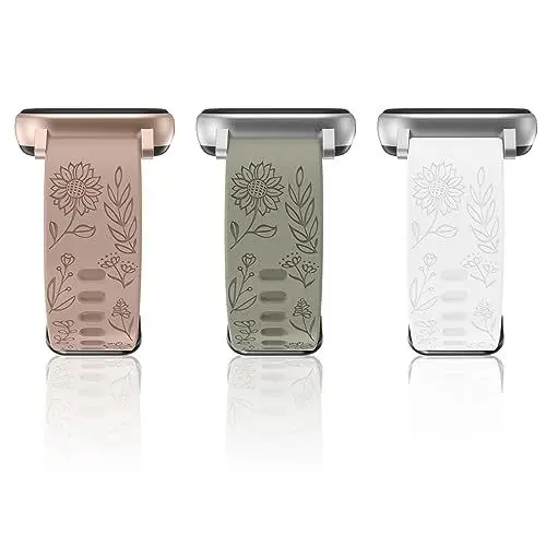 Produktbild: Songsier Armband kompatibel mit Amazfit GTS 4 Mini, GTS 3, GTS 2 Mini, GTS, Gravierte Wasserdichte Wweiche 20mm Armbänder für Amazfit GTS 2e / GTR 42 mm/Bip/Bip S/Bip U