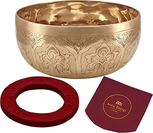 Produktbild: Sonic Energy Klangschale Special Engraved Series – 800 g – Für Meditation & Klangheilung – Inkl. Hülle & Filzring (SB-SE-800)