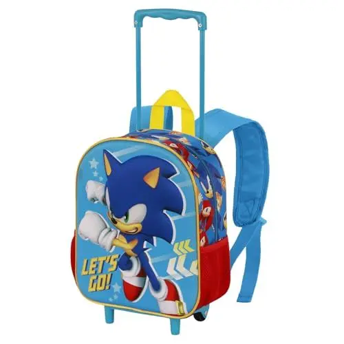 Produktbild: Sonic The Hedgehog - SEGA Go-Kleiner 3D Rucksack mit Rädern, Blau, 26 x 34 cm, Kapazität 7 L