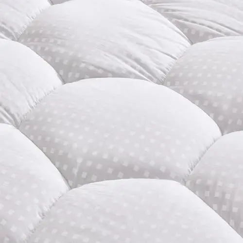 Produktbild: SONIVE Matratzenschoner 90x200cm,Baumwolle,Atmungsaktive Matratzenauflage bis 38 cm Höhe, Maschinenwaschbarer Matratze Topper, Waschbar bis 45 Grad Weiß
