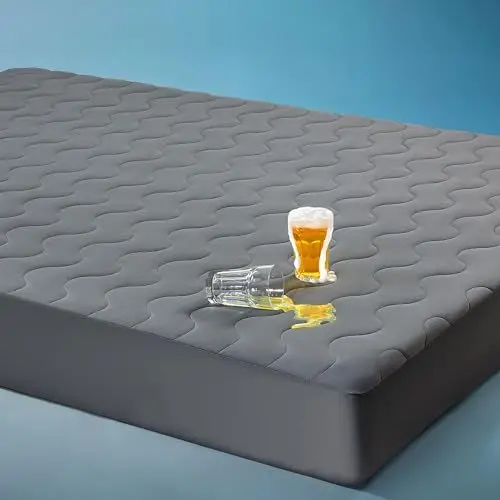 Produktbild: Sonive Matratzenschoner 140x200 cm,Kühlender und wasserdichter matratzentopper mit Nanotex, Jersey Topper 140x200cm, Tiefe Taschen 38cm, Dunkelgrau