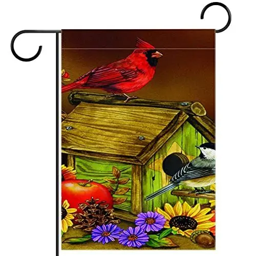 Produktbild: Sonnenblumenhaus Vogel Gartenflagge 28x40 Zoll,Kleine Hofflaggen,doppelseitige vertikale Banner-Außendekoration