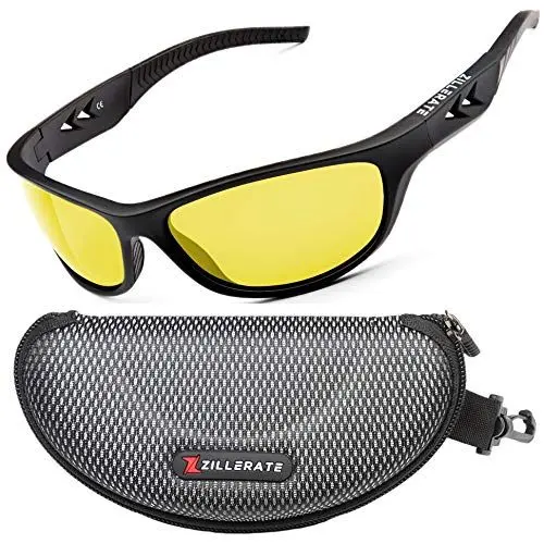 Produktbild: Sonnenbrille Herren Polarisiert Sport Brille - Sportbrille für Men & Damen zum Fahren Radfahren Golf Angeln Laufen Segeln Skifahren, UV400-Schutz, Leichter, langlebiger TR90-Rahmen, Hartschalen-Etui