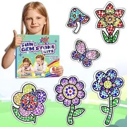 Produktbild: Sonnenfänger-Kits für Mädchen 6 7 8 9 10 Jahre alt, DIY Diamant Malerei Kit Blume für Kinder ab 6 Jahren, 5D Edelstein Stein Fenster Kunst Handwerk Aufkleber Kit für Jungen als Weihnachten
