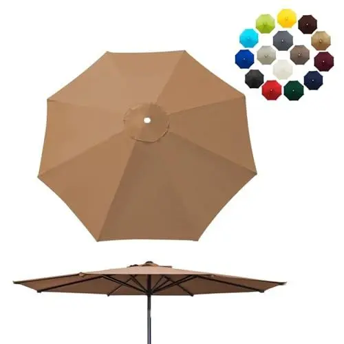 Produktbild: Sonnenschirm Ersatzbezug Bespannung, UV-Schutz Ampelschirm Bezug, Gartenschirm 8 Streben Ersatzabdeckung, Sonnenschirmbezug(Blauer See,270cm)