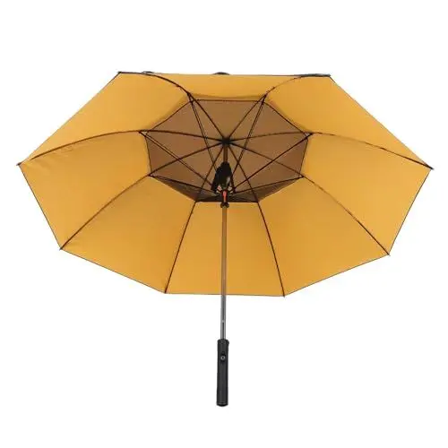 Produktbild: Sonnenschirm mit Ventilator, Länge 90 Cm, 3000 MAh, USB Schnittstelle, Kompakter Reiseschirm, Tragbarer UV Sonnenschirm für Regen und Sonne, Zum Angeln, Golfen, Terrasse, Sand,