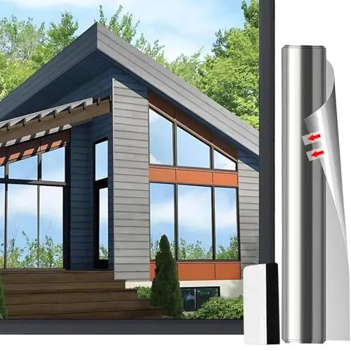 Produktbild: Sonnenschutzfolie für Fenster Folie Fenster Sonnenschutz UV Fensterfolie Sonnenschutz innen 30x200cm UV Sichtschutzfolie Fenster Folie Blickschutz, Spiegel Fensterfolie