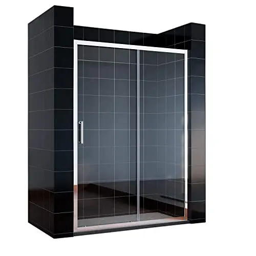 Produktbild: SONNI Schiebetür Dusche 170 cm Duschtüren Duschabtrennung Glasschiebetür Höhe 185 cm Klarglas Duschwand Duschkabine