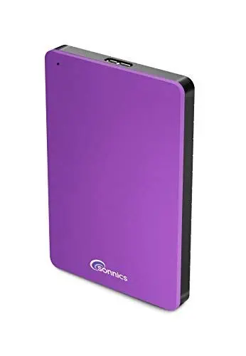 Produktbild: Sonnics 1TB Violett Externe tragbare Festplatte USB 3.0 super schnelle Übertragungsgeschwindigkeit für den Einsatz mit Windows PC, Mac, Xbox ONE und PS4 Fat32
