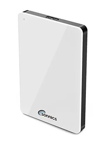 Produktbild: Sonnics 500GB weiß Externe tragbare Festplatte USB 3.0 super schnelle Übertragungsgeschwindigkeit für den Einsatz mit Windows PC, Apple Mac, Xbox ONE und PS4 Fat32