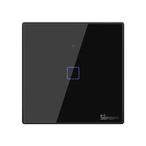 Produktbild: SONOFF INTERRUPTOR TÁCTIL WIFI T3EU1C-T - Touch - Drucktaste - AUF-AUF-AN - Black
