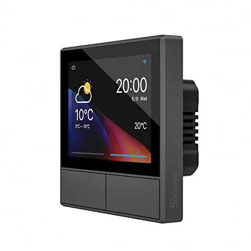 Produktbild: SONOFF NSPanel Smart Scene WLAN Wandschalter Neutralleiter Erforderlich, WiFi Smart Schalter 2 Way Smart Home Control Panel für Temperatur und Luftfeuchtigkeit, Lichter, Arbeitet mit Alexa&Google Home