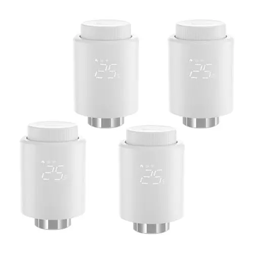 Produktbild: SONOFF TRVZB Zigbee Smartes Heizungsthermostat,4 Stück Smarte Heizkörperthermostat, Energiesparen, Zeitplan, Smart Thermostat, kompatibel mit Alexa/Google Home/Home Assistant, Benötigt Zigbee 3.0 Hub