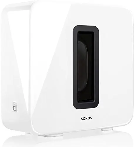 Produktbild: Sonos Sub, weiß – Leistungsstarker WLAN Subwoofer für dynamische & tiefe Bässe für alle Sonos Speaker – Eleganter Multiroom Subwoofer für erstklassigen Sound