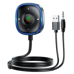 Produktbild: SONRU Aux Bluetooth Adapter Auto, (Plug & Play) KFZ Bluetooth 5.3 Empfänger Klinke Aux 3.5mm, Bluetooth Aux Adapter für Freisprechanruf und Wireless Musik kompatibel mit Heim-Stereo, Auto Stereoanlage
