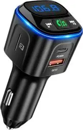 Produktbild: SONRU Bluetooth 5.3 FM Transmitter Autoladegerät PD 36W& QC18W, Bluetooth Adapter Auto Freisprecheinrichtung KFZ Kit, Kabelloser Radioempfänger, LED mit Lichtschalter, Unterstützung TF Karte, U Disk