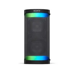 Produktbild: Sony Bluetooth Partylautsprecher mit kraftvollem Sound, Beleuchtung und 20h Akku (IPX4, MEGA BASS, Schnellladefunktion,Party Connect) Schwarz SRSXP500B.CEL