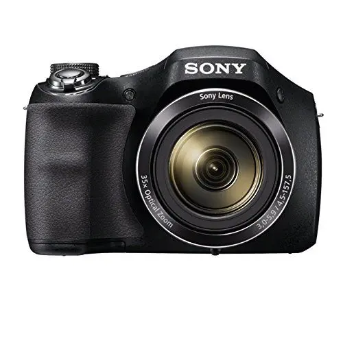 Produktbild: Sony DSC-H300 Digitalkamera Einstiegsbridge (20,1 MP, optischer 35fach Zoom, 25mm Weitwinkel-Objektiv, optischer Bildstabilisator SteadyShot, HD Video) schwarz