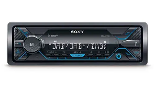 Produktbild: Sony DSX-A510 DAB+ Autoradio | Dual Bluetooth, NFC, USB und AUX Anschluss | Blaue Beleuchtung | Freisprechen und Streaming, blau