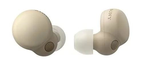 Produktbild: Sony LinkBuds S True Wireless Noise Cancelling Kopfhörer – Ultraleicht für ganztägigen Komfort mit kristallklarer Gesprächsqualität – Bis zu 20 Stunden Akkulaufzeit mit Ladeetui – Ecru