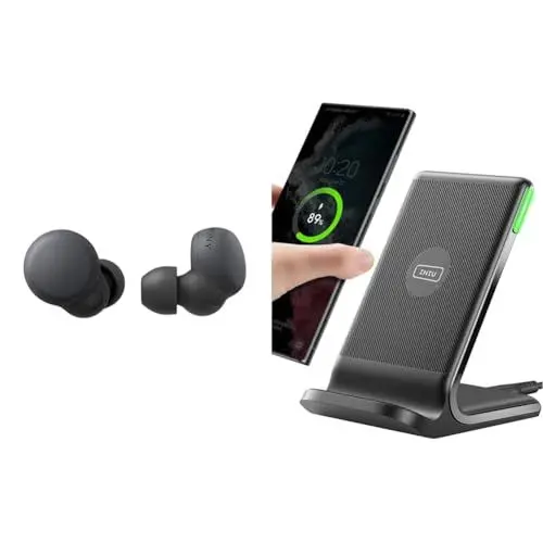 Produktbild: Sony LinkBuds S Truly Wireless Noise Cancelling Headphones – Schwarz & INIU Wireless Charger Stand