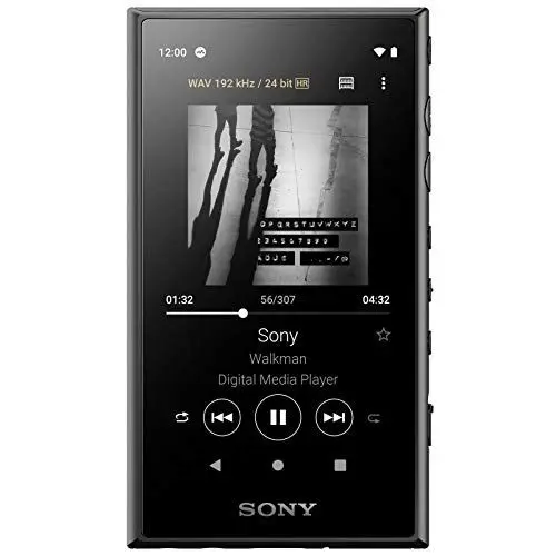Produktbild: Sony NW-A105 Walkman MP3 Player (16GB, Android 9.0, Bluetooth, High Resolution, 26h Akku, Speicher erweiterbar, Lyric Display, Vinylprozessor) schwarz