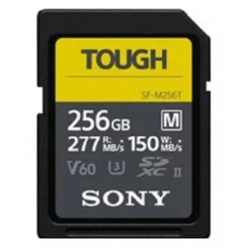 Produktbild: Sony SDXC UHS-II Speicherkarte mit 256GB, Schreiben mit 277 MB/s, 4k Video, Tough-Serie - Robust & IP68, SFM256T