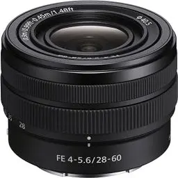 Produktbild: Sony SEL-2860 Standard-Zoom Objektiv (28-60 mm, F4–5.6, Vollformat, geeignet für A9, A7, A6000, A5100, A5000 und Nex Serien, E-Mount) schwarz