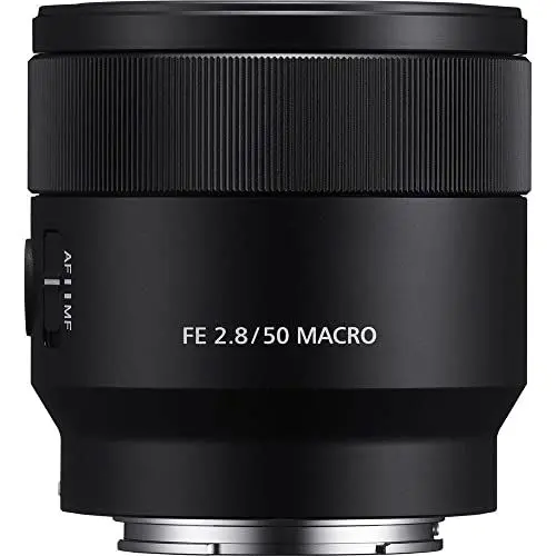Produktbild: Sony SEL-50M28 Makro Objektiv (Festbrennweite, 50 mm, F2.8, Vollformat, geeignet für A6700, A6600, A6400, A6100, ZVE10, E-Mount) schwarz