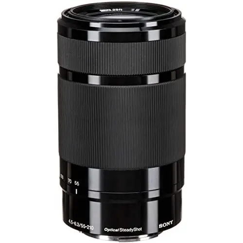 Produktbild: Sony SEL55210 – 55–210mm F4.5–6.3 OSS Zoom-Objektiv (APS-C, Teleobjektiv mit Bildstabilisator, E-Mount, ideal für Reisen, Natur & Sport, kompatibel mit ZV-E10, A6400 & A6700, schwarz)
