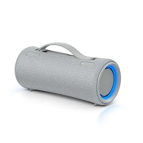 Produktbild: Sony SRS-XG300 - Tragbarer kabelloser Bluetooth-Lautsprecher mit starkem Partysound und Beleuchtung - wasserdicht, 25 Stunden Akkulaufzeit, Smartphone und Schnellladefunktion - Hellgrau