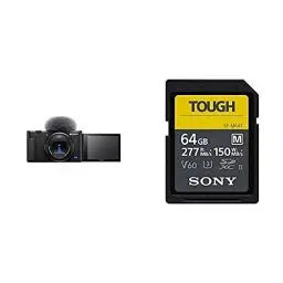 Produktbild: Sony Vlog-Kamera ZV-1 (Digitalkamera, 24-70mm, seitlich klappbares Selfie-Display für Vlogging & YouTube, 4K Video) + Speicherkarte