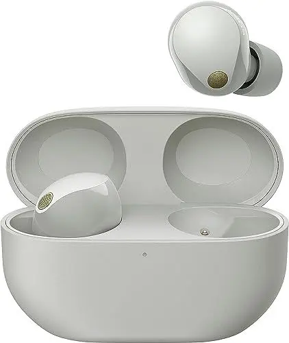 Produktbild: Sony WF-1000XM5 Kabellose Noise Cancelling Kopfhörer, Bluetooth, In-Ear-Kopfhörer, Mikrofon, bis zu 24 Stunden Akkulaufzeit, Schnellladefunktion, IPX4, iOS & Android kompatibel - Silber, klein