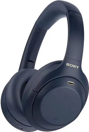 Produktbild: Sony WH-1000XM4 kabellose Bluetooth Noise Cancelling Kopfhörer (30h Akku, Touch Sensor, Schnellladefunktion, optimiert für Amazon Alexa, Headset mit Mikrofon) Midnight Blue