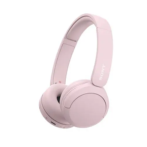Produktbild: Sony WH-CH520 Kabelloser Bluetooth On-Ear-Kopfhörer, hohe Klangqualität, leichtes Design, bis zu 50 Stunden Akkulaufzeit, Schnellladung, EQ, klare Gesprächsqualität, iOS und Android - Rosa