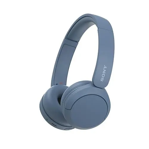 Produktbild: Sony WH-CH520 Kabelloser Bluetooth On Ear Kopfhörer, hohe Klangqualität, leichtes Design, bis zu 50 Stunden Akkulaufzeit, Schnellladung, EQ, klare Gesprächsqualität, iOS und Android, Blau