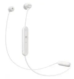 Produktbild: Sony WI-C300 Kabelloser In-Ohr Kopfhörer (Neckband Design, Bluetooth, NFC, Headset mit Mikrofon für Telefon & PC/Laptop, bis zu 8 Stunden Akkulaufzeit, Voice Assistant) weiß