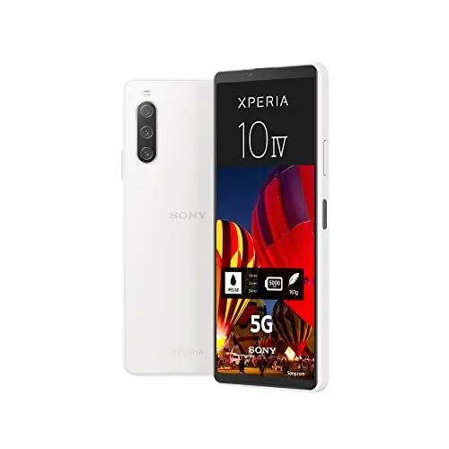 Produktbild: Sony Xperia 10 IV (5G Smartphone, 6 Zoll, OLED-Display , Dreifach-Kamera, 3,5-mm-Audioanschluss, 5.000mAh Akku, Dual SIM hybrid) 24+6 Monate Garantie (Amazon Exklusiv) weiß