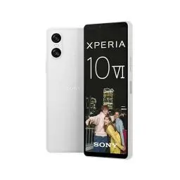 Produktbild: Sony Xperia 10 VI (5.000 mAh Akku, 6,1 Zoll 21:9 OLED, DREI optische Brennweiten, Leicht und kompakt, 3,5mm Audio, Android 14, IP65/68, Dual SIM, weiß, 24+12 Monate Garantie (Amazon Exklusiv)