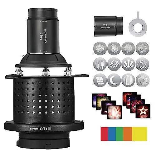 Produktbild: SOONPHO OT1 Pro Optical Snoot Bowens für Fotografie,Optischer Snoot mit 85mm Objektiv Snoot,Art Special Effects Shaped Beam Light Cylinder für Monolight LED Licht Spotlight Studioblitz Dauerlicht