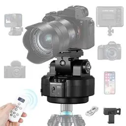 Produktbild: Soonpho M6 Motorisierter 360 Grad Erehbarer Elektrischer Remote Panorama-Stativkopf mit Telefonklemme und Fernbedienung AI Face Tracking Gestenerkennung AB Zwei Punkt Typ für DSLR,Stativ,Mobiltelefon