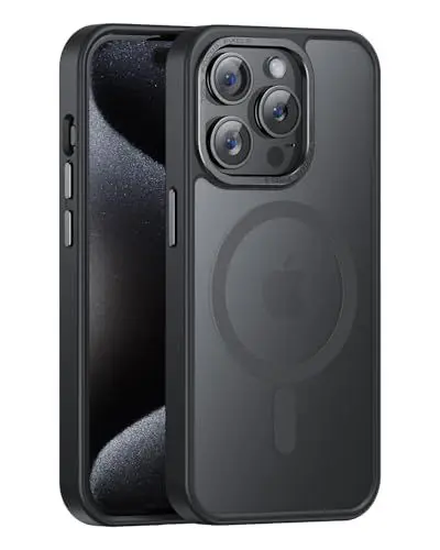 Produktbild: SooPii Funda magnética para teléfono, protección Contra caídas Premium, botones de Metal y Marco de cámara, Compatible Con MagSafe, funda translúcida Mate delgada a prueba de golpes para iPhone 15…