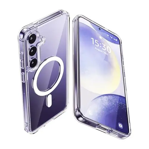 Produktbild: SooPii Magnetische Transparente Hülle für Samsung S24 Plus, (Kompatibel mit Magsafe), (Vergilbt Nicht), Kratzfeste Rückseite, Schlanke, Stoßfeste Schutzhülle für Galaxy S24 Plus 6,7