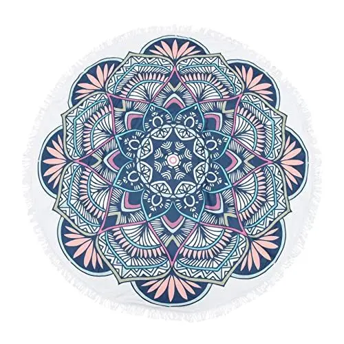 Produktbild: SOPOTUTU Ultra Leichtes Tragbares Mikrofaser Badetuch Strapazierfähig Schnelltrocknend für Strand Pool Reisen und Camping mit Mandala Design
