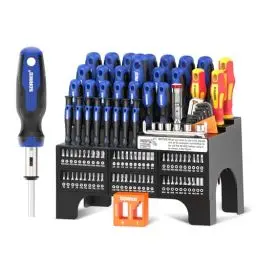 Produktbild: SORAKO 118tlg Schraubendreher Set magnetisch, inkl. Ratschenschraubendreher, Bits, Präzisionsschraubendreher, isolierte Schraubendreher, Spannungsprüfer, für die Wartung zu Hause und im Büro