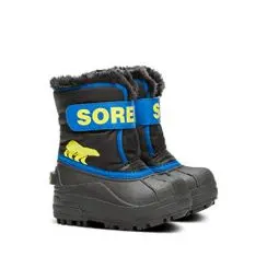 Produktbild: Sorel KIDS SNOW COMMANDER Schneestiefel für Unisex Kinder, Schwarz (Black x Super Blue) - Toddler, 22 EU