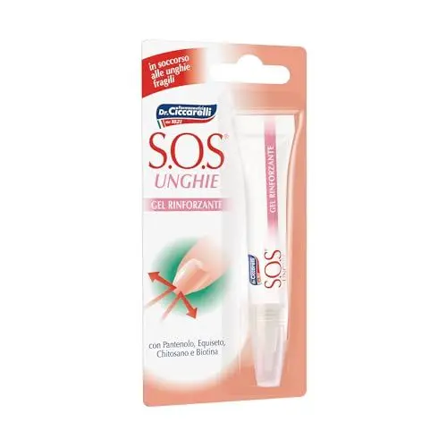 Produktbild: S.O.S Dr Ciccarelli, Nagelstärkungsgel, Entwickelt, um Schwächung der Nägel an Händen und Füßen zu bewältigen und zu lösen, 100% Made in Italy, Dermatologisch Getestet, 10 ml
