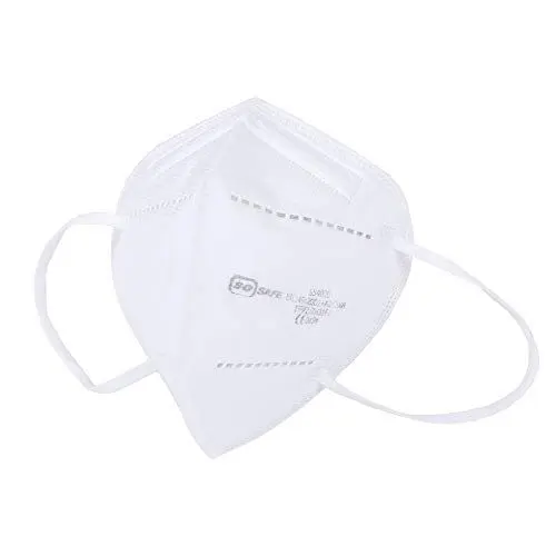 Produktbild: SOSAFE Atemschutzmaske FFP2 Mundschutz Maske perfekt für Mund- und Nasenschutz Schutzmaske 4-lagig (2X 30 Stück), white